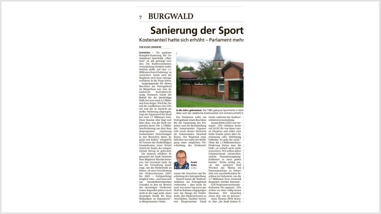 Sanierung Sporthalle 2